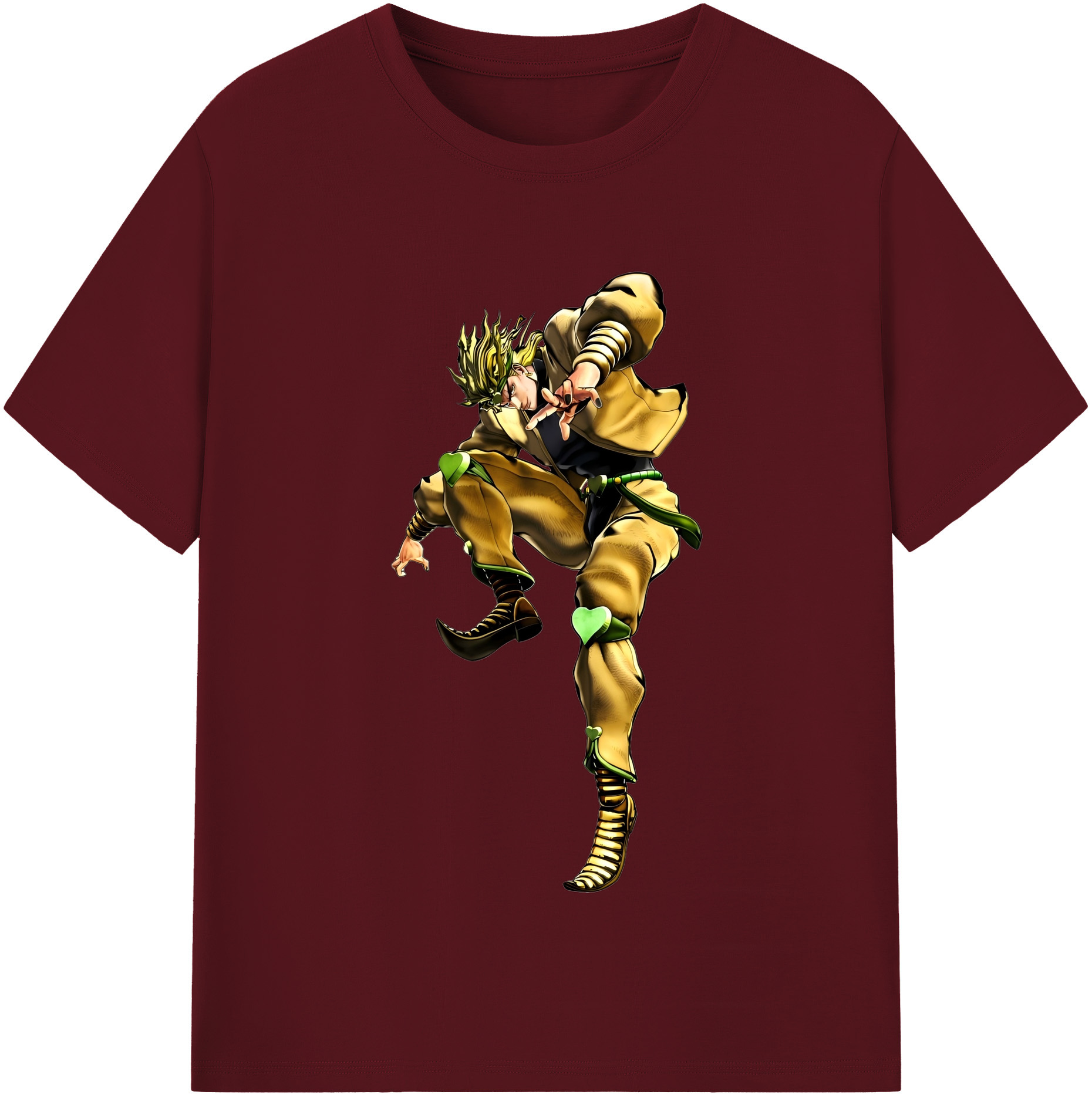 （画像用） ジョジョの奇妙な冒険 ディオ?ブランドー JoJo's Bizarre Adventure Dio Brando 綿100％半袖Tシャツ（フロントプリント）